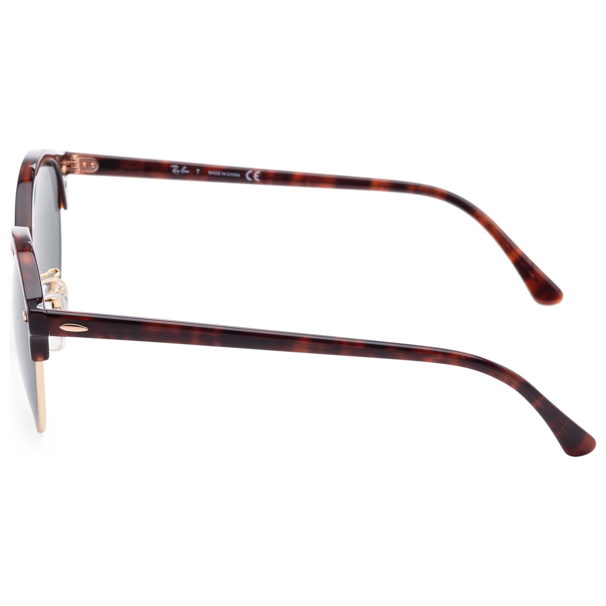 Left view of Ray-Ban Clubround Men's Sunglasses RB4246F-990-53