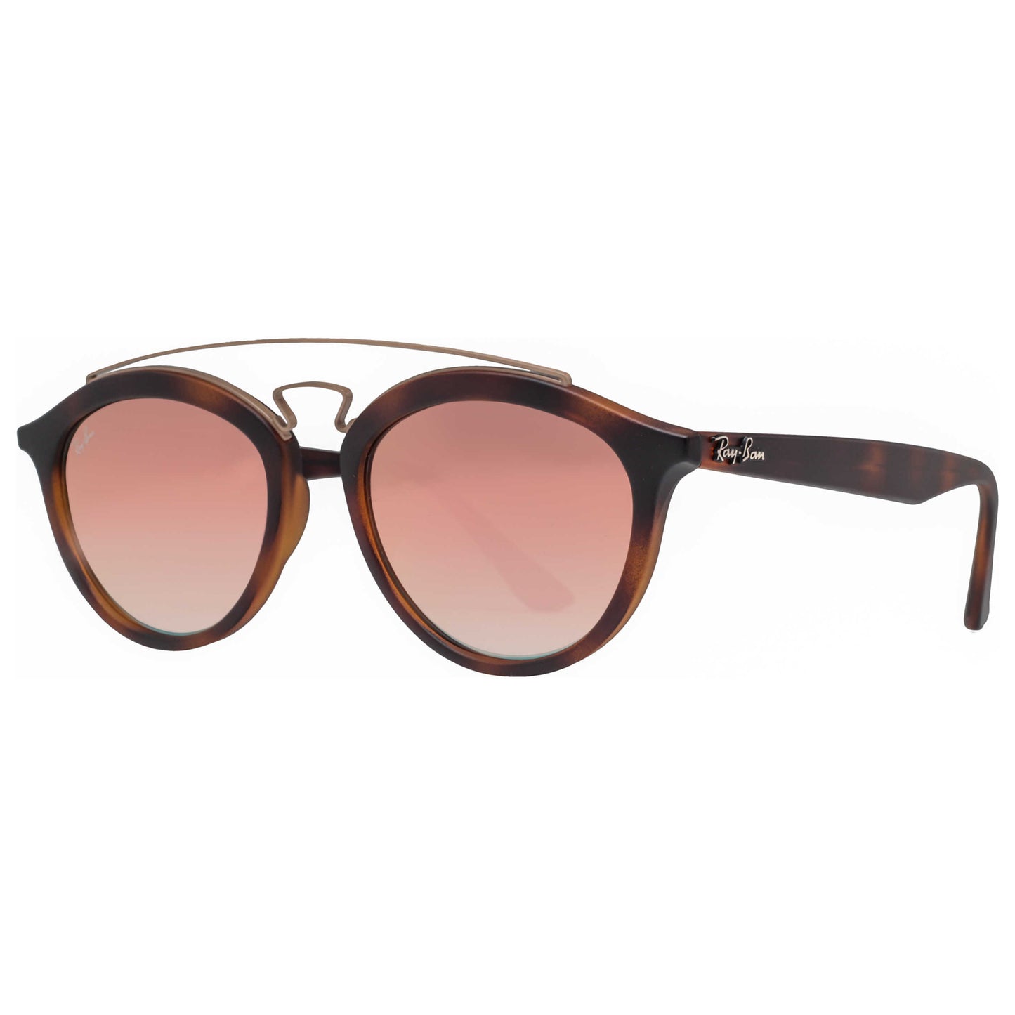 Front view of Ray-Ban Round Unisex Sunglasses RB4257-6267-B9