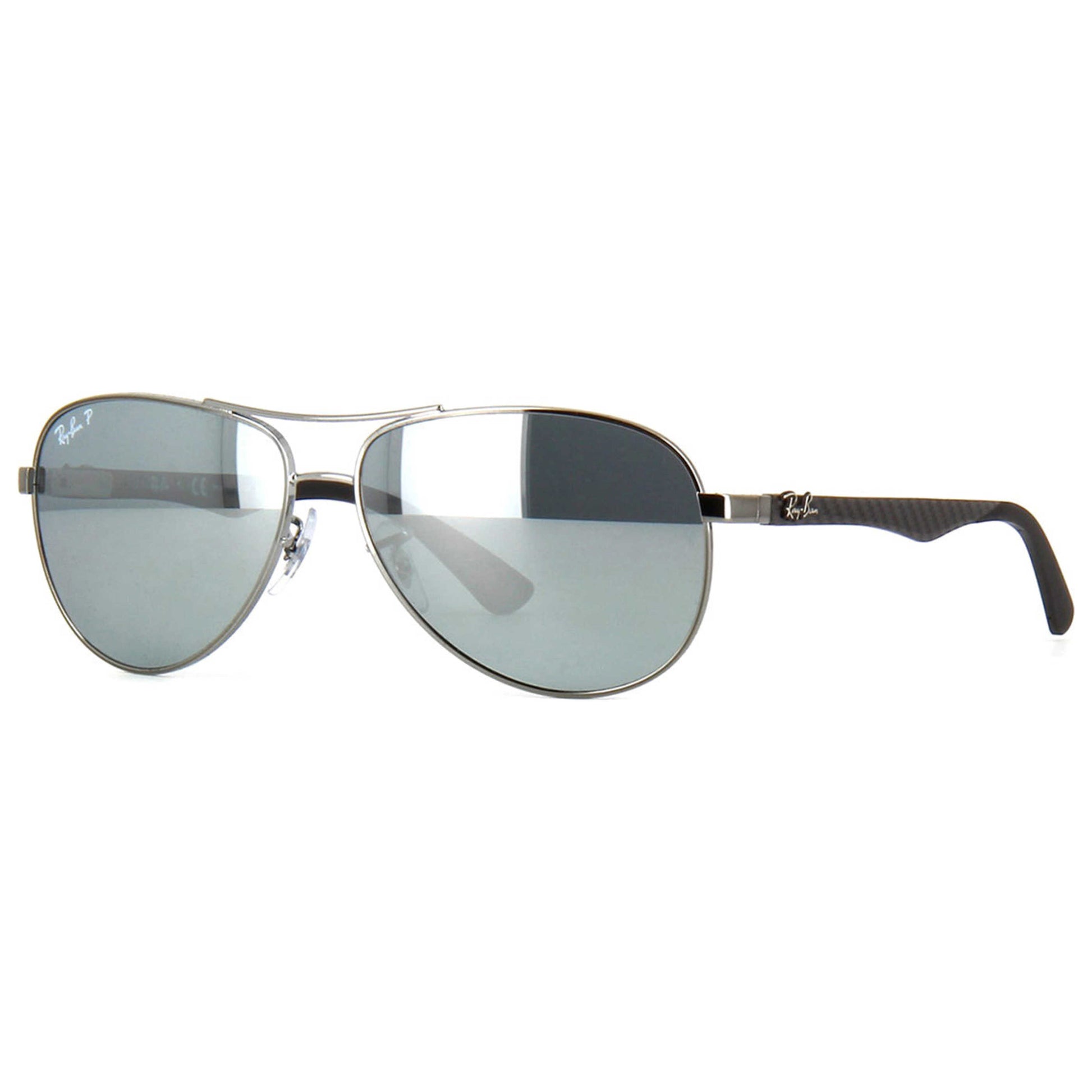 Front view of Ray-Ban Aviator Men's Sunglasses RB8313004K661