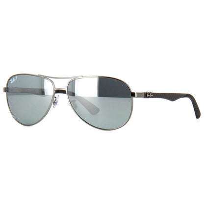 Front view of Ray-Ban Aviator Men's Sunglasses RB8313004K661