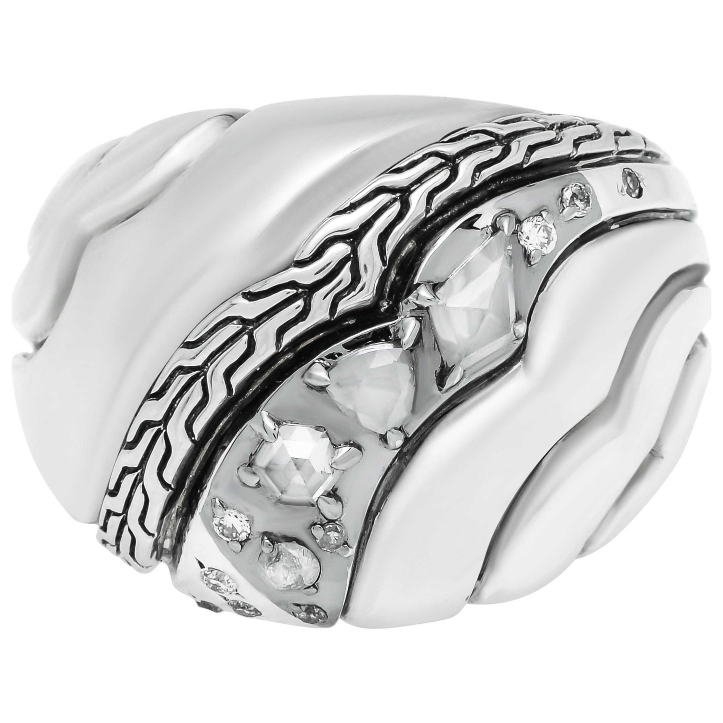 Front view of John Hardy Elegant Women's Ring RBP440172MDIX6
