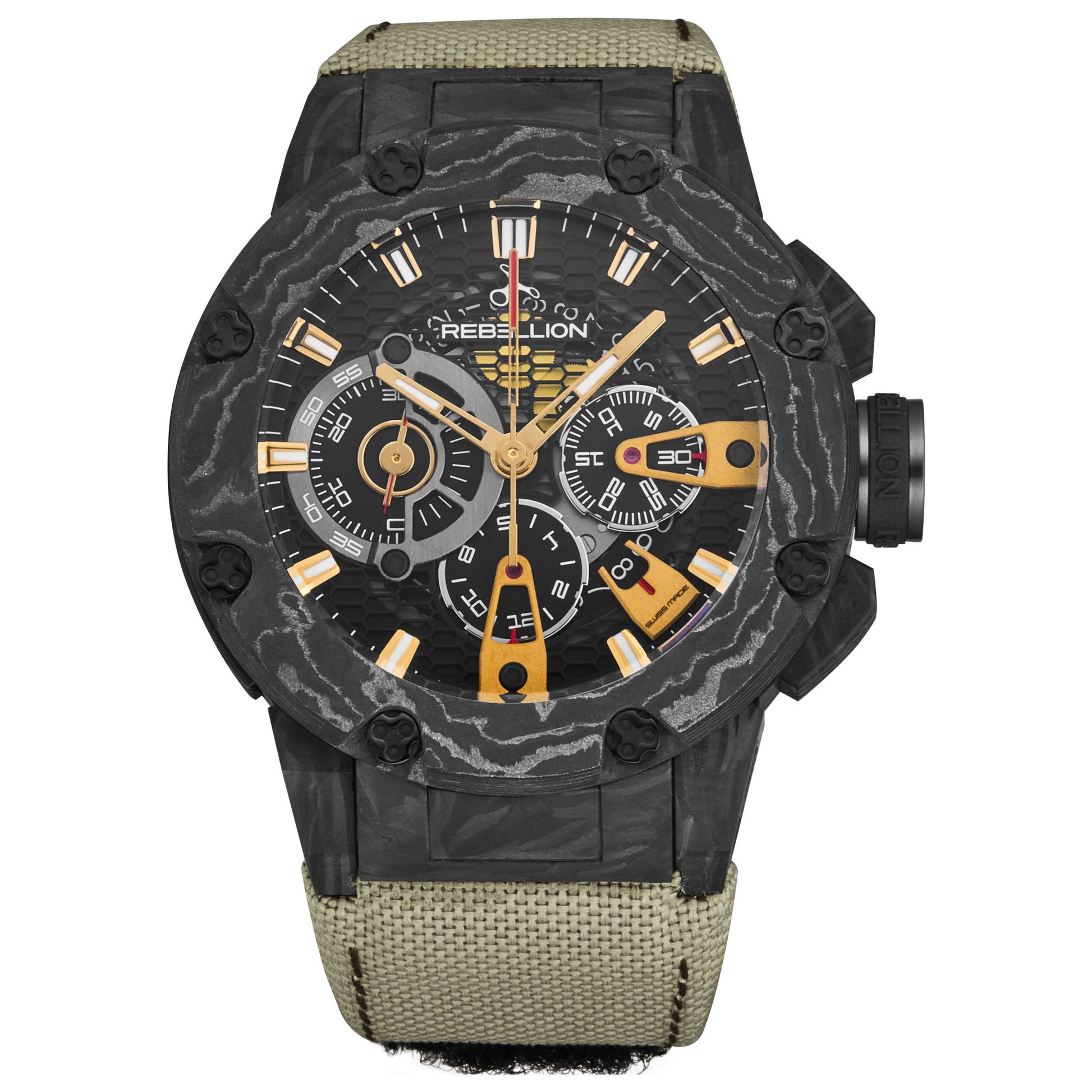 Front view of Rebellion Predator Men's Automatic Watch RBPRCHCA.DAK24
