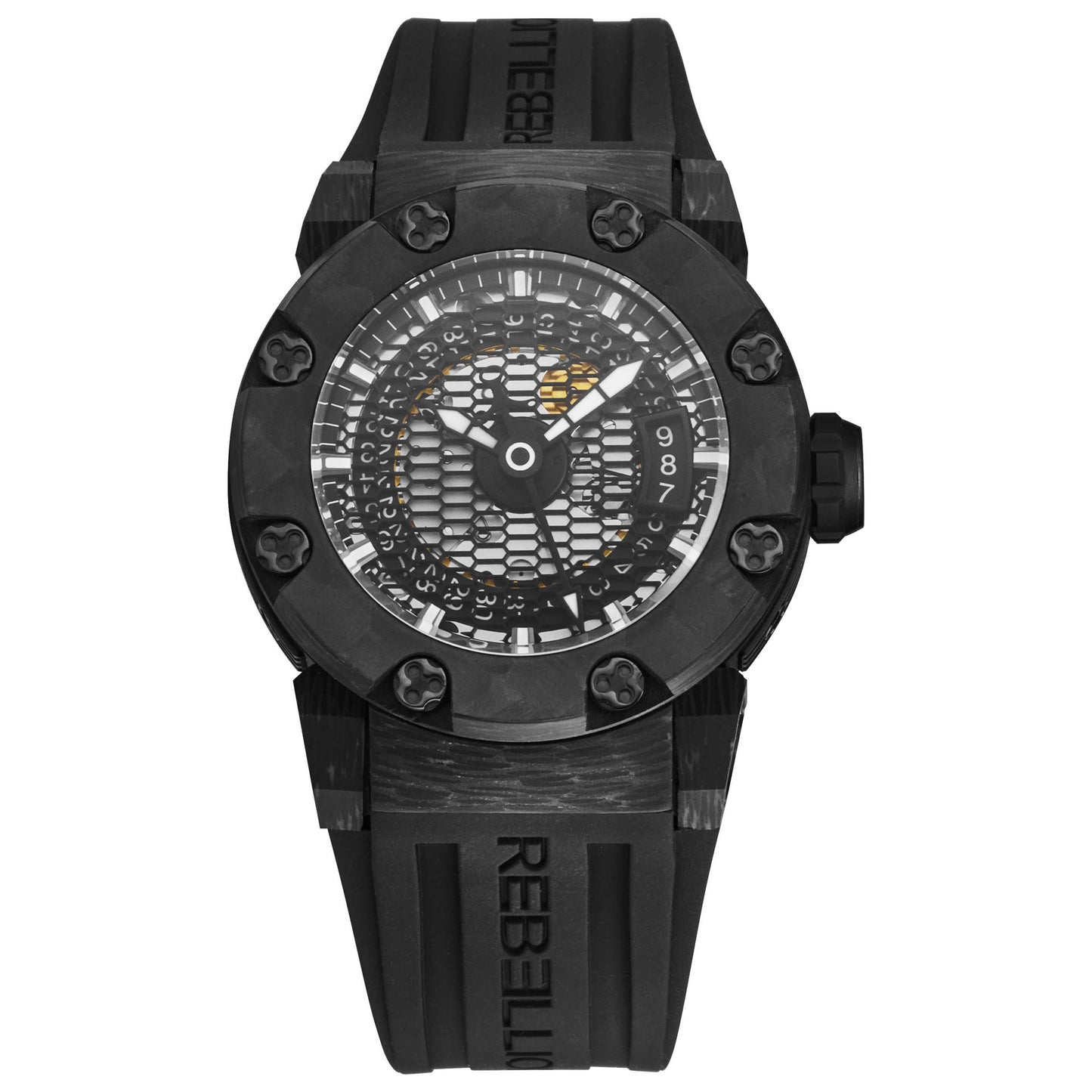 Front view of Rebellion Predator S Men's Automatic Watch RBPRS.3H.CL