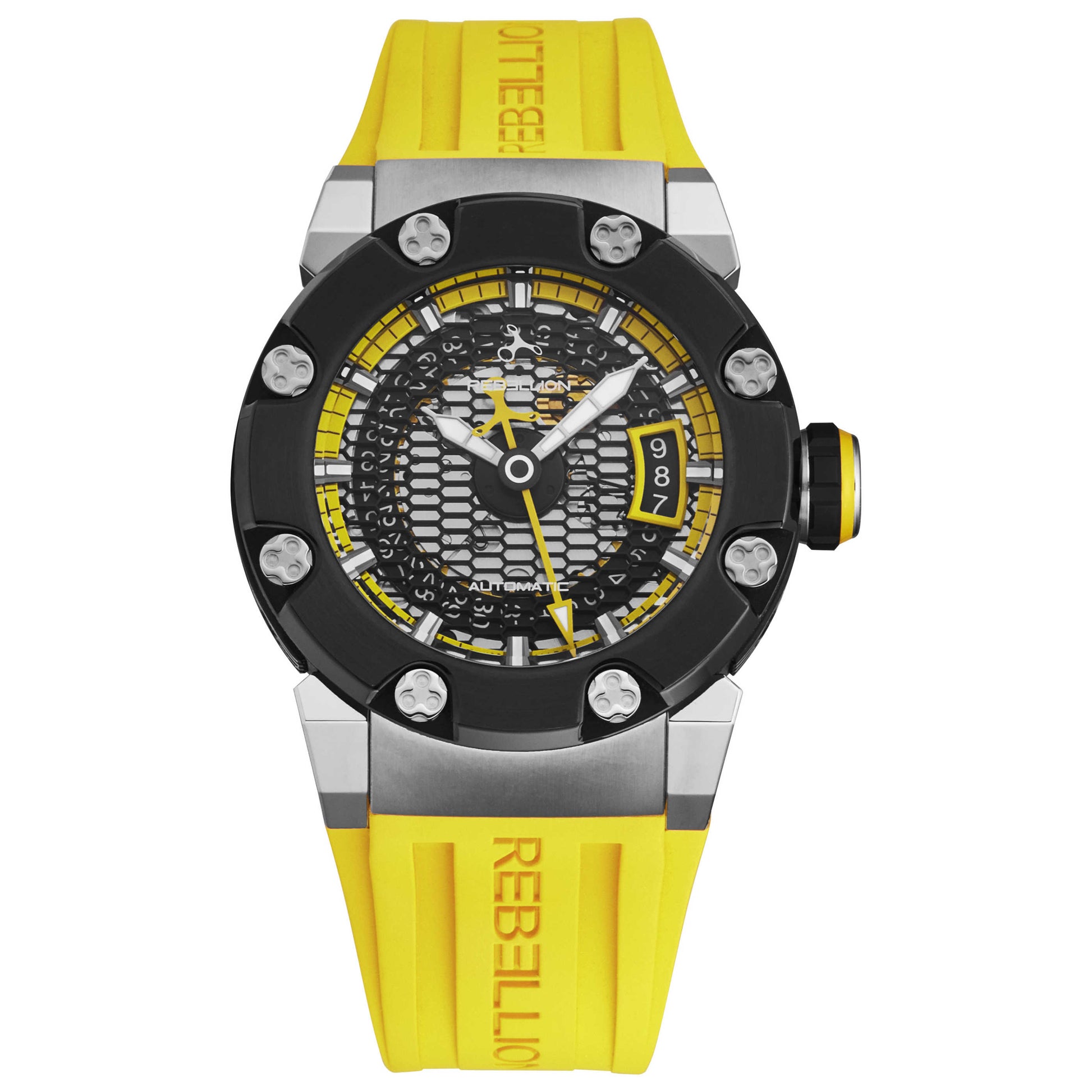 Front view of Rebellion Predator S Men's Automatic Watch RBPRS3H.TITB.YW