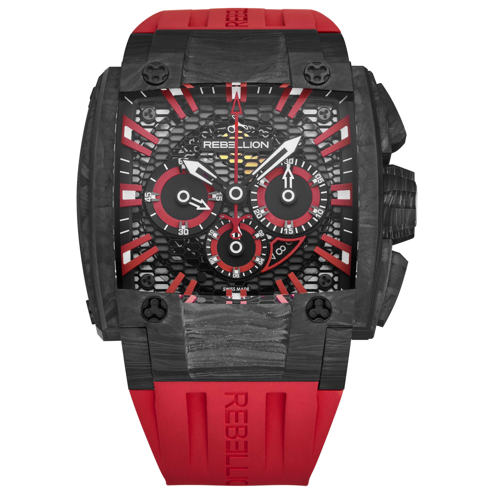 Front view of Rebellion Re1 2.0 Men's Automatic Watch RBRE12CH.CA.RD
