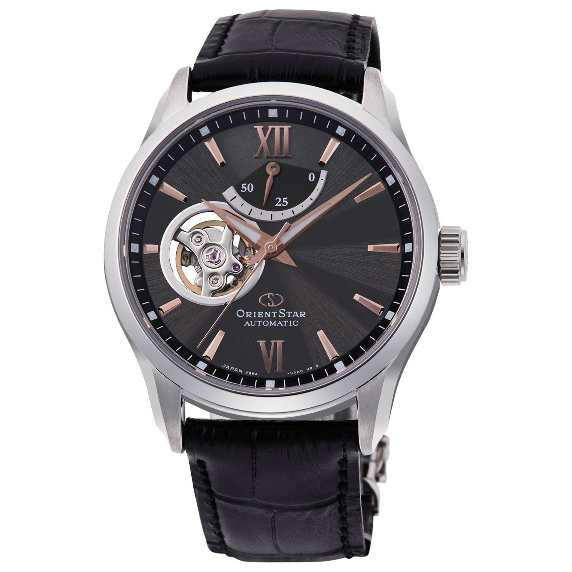 Front view of Orient Star Contemporary Semi Skeleton Men's Automatic Watch RE-AT0007N00B