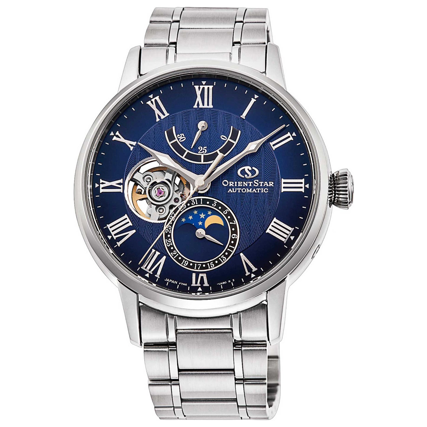 Front view of Orient Star Classic Men's Automatic Watch RE-AY0103L00B