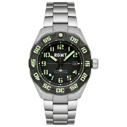 Front view of RGMT Field Master Men's Automatic Watch RG-8032-BB