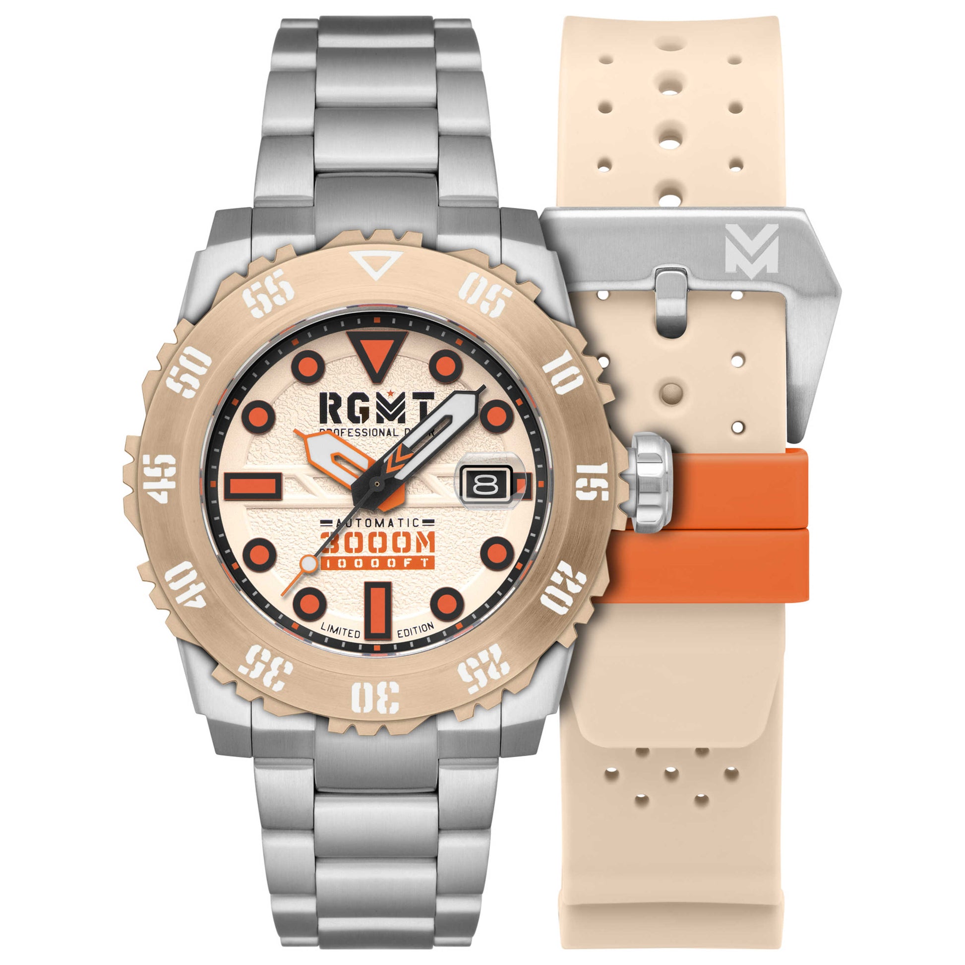 Front view of RGMT Ohio Men's Automatic Watch RG-8034-0H