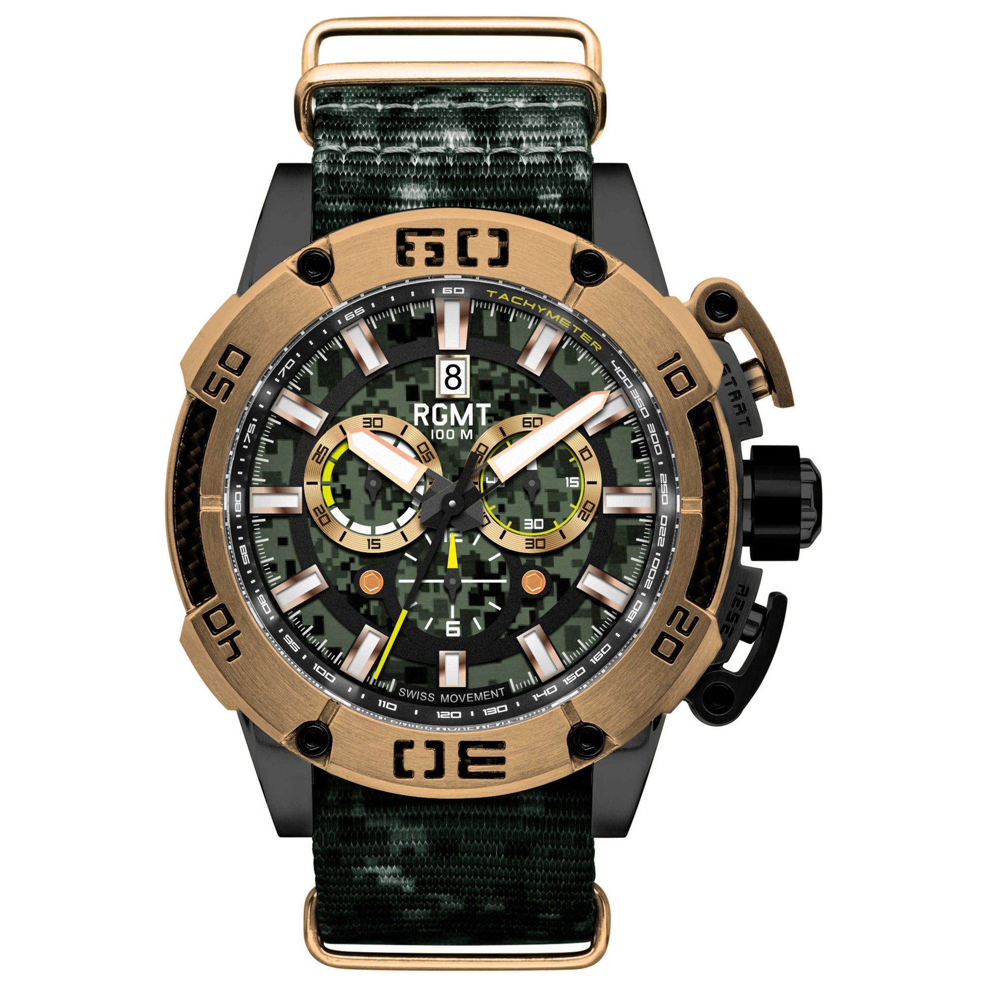 Front view of RGMT Battledress Men's Quartz Watch RG-8035-05