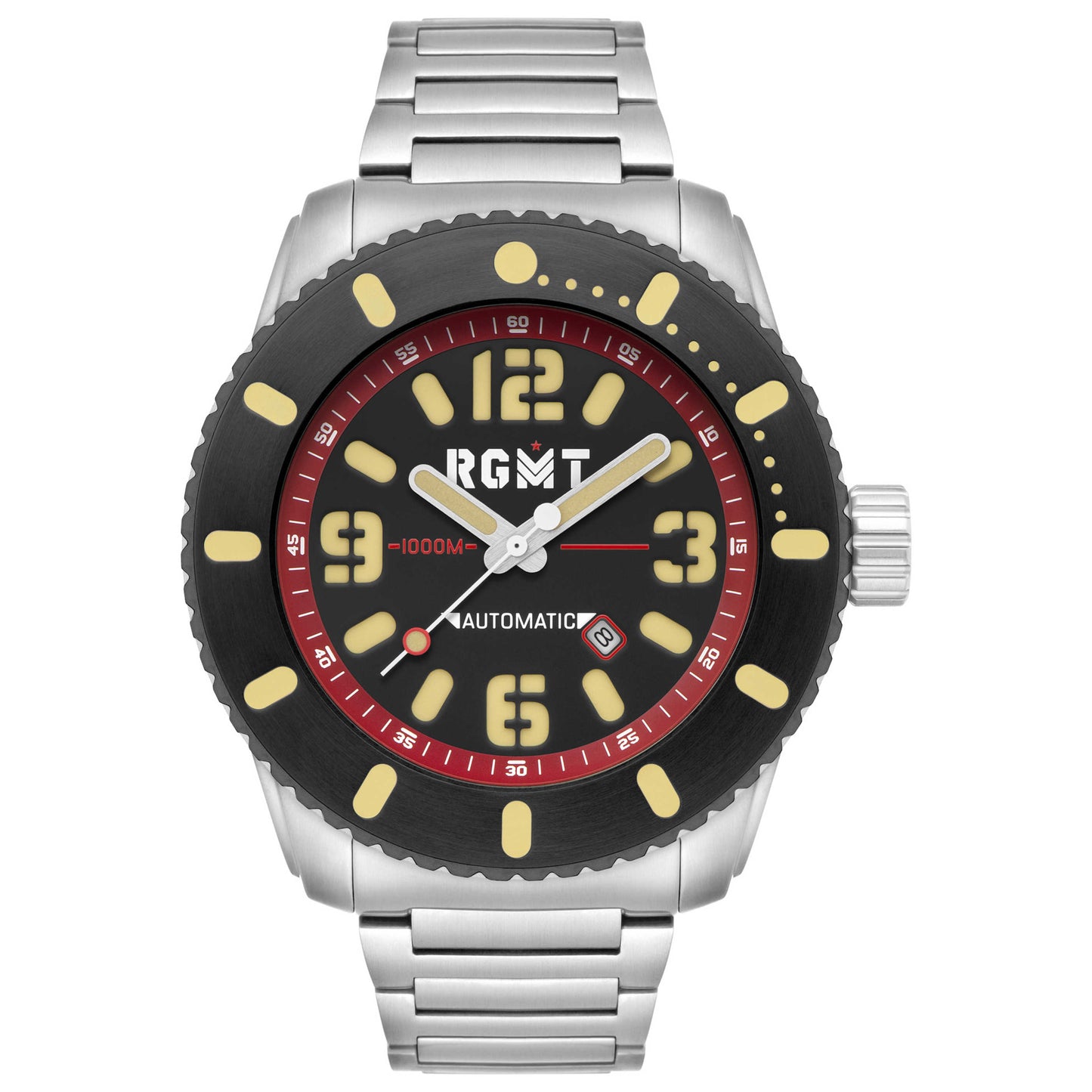 Front view of RGMT All Brite Men's Automatic Watch RG-8053-22