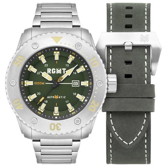 Front view of RGMT All Brite Men's Automatic Watch RG-8056-44