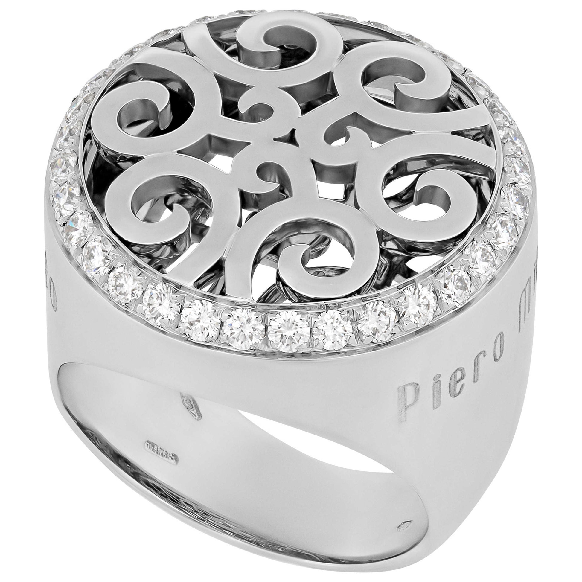 Front view of Piero Milano Elegant Women's Ring RIDI-109480-470