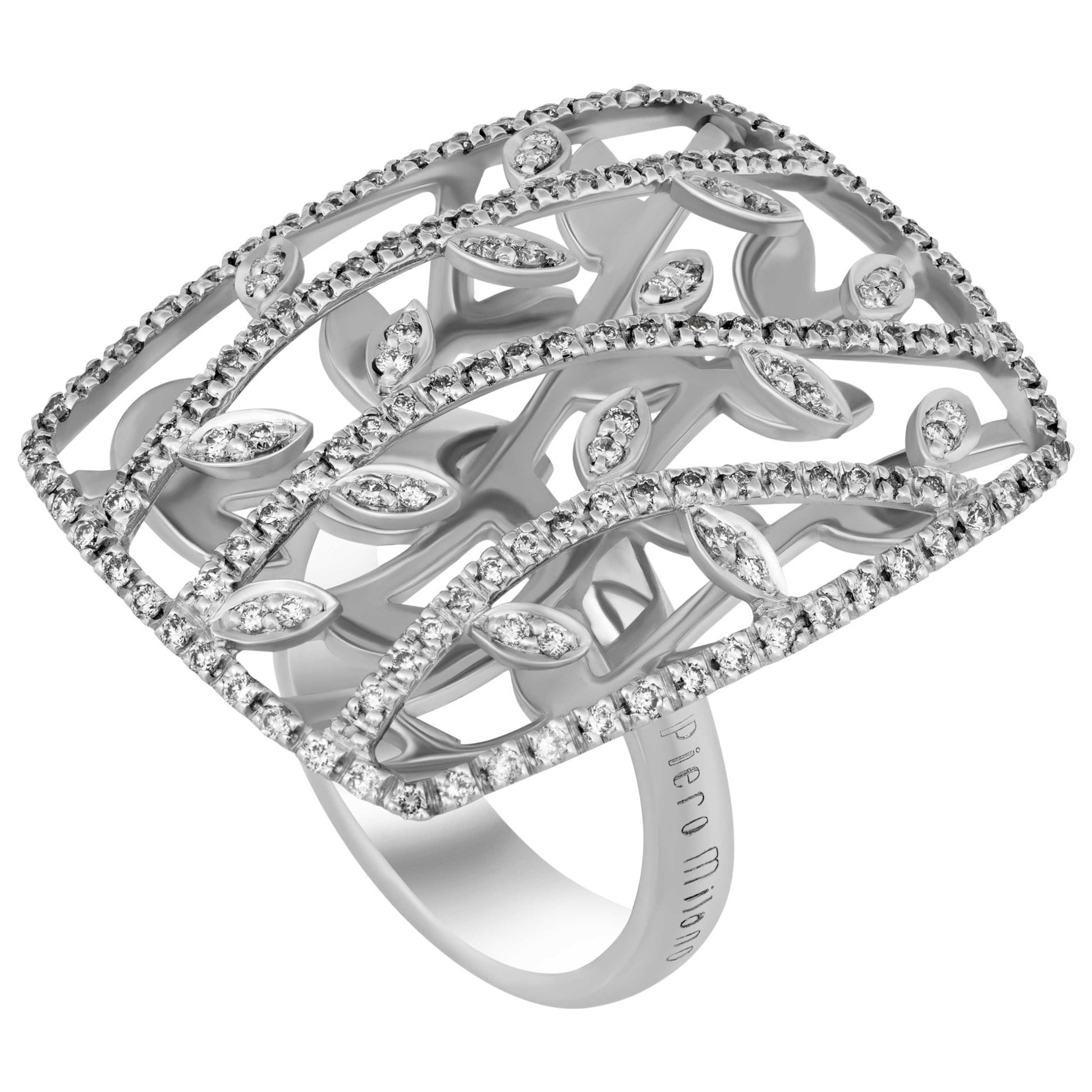 Front view of Piero Milano Elegant Women's Ring RIDI-109491-480