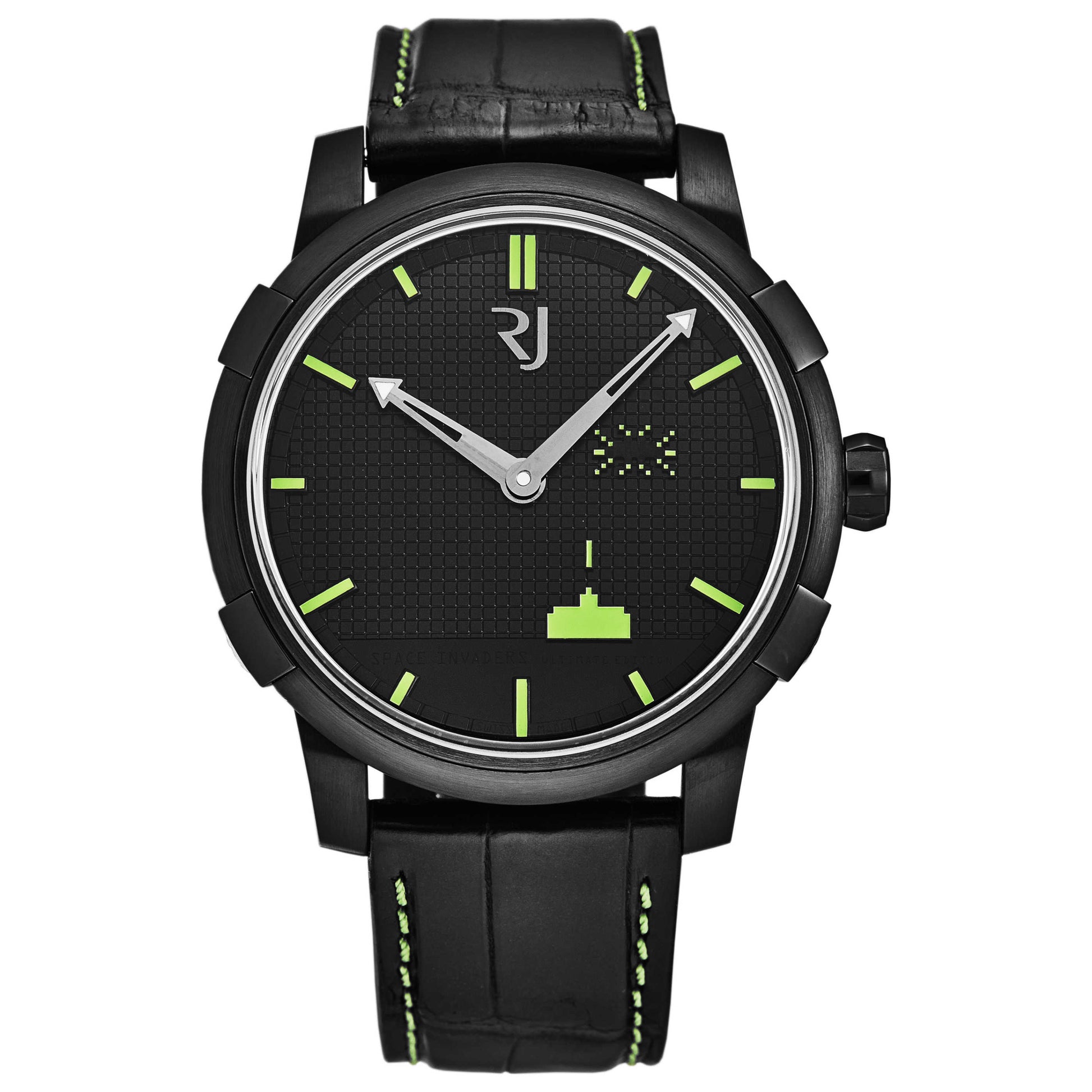 Front view of Romain Jerome Space Invader Men's Automatic Watch RJMAU.020.12