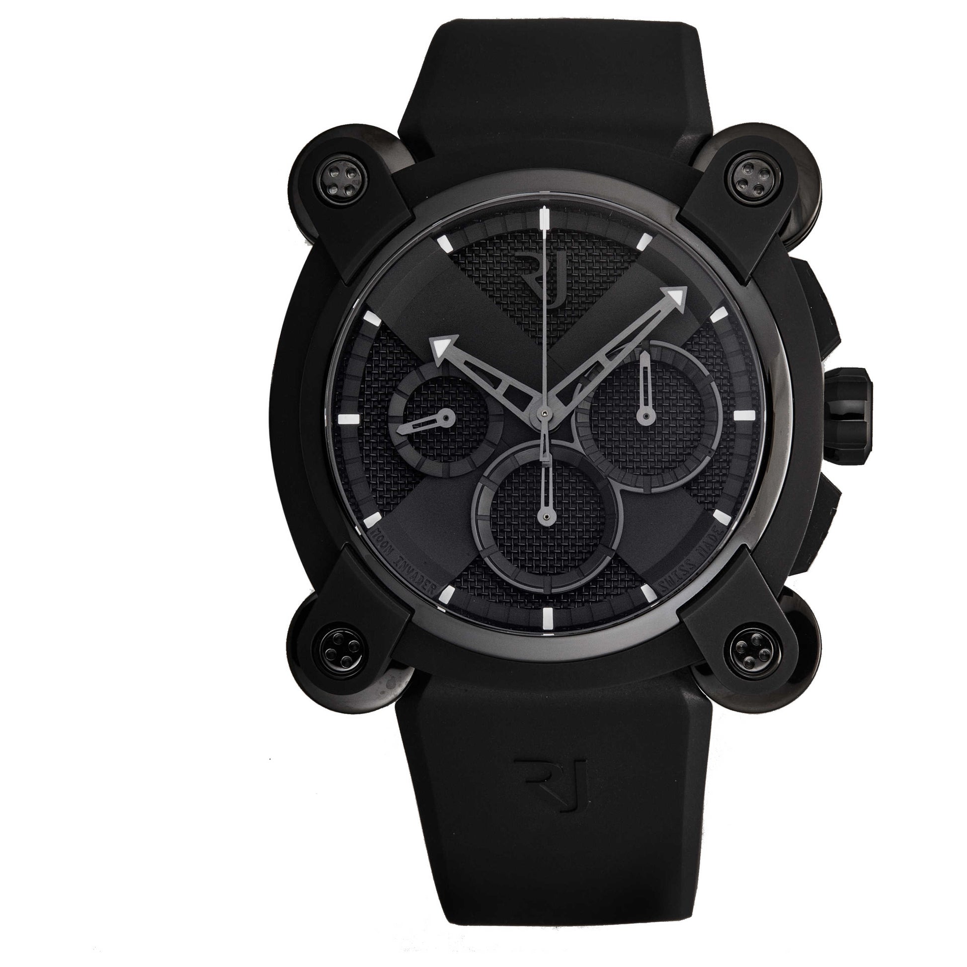 Front view of Romain Jerome Moon Invader Men's Automatic Watch RJMCHIN.001.01