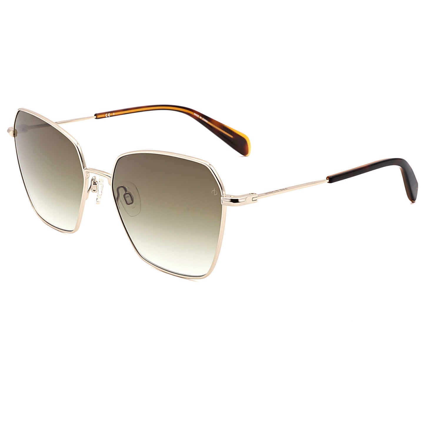 Front view of Rag & Bone Women's Sunglasses RNB1034-G-S-PEF-58