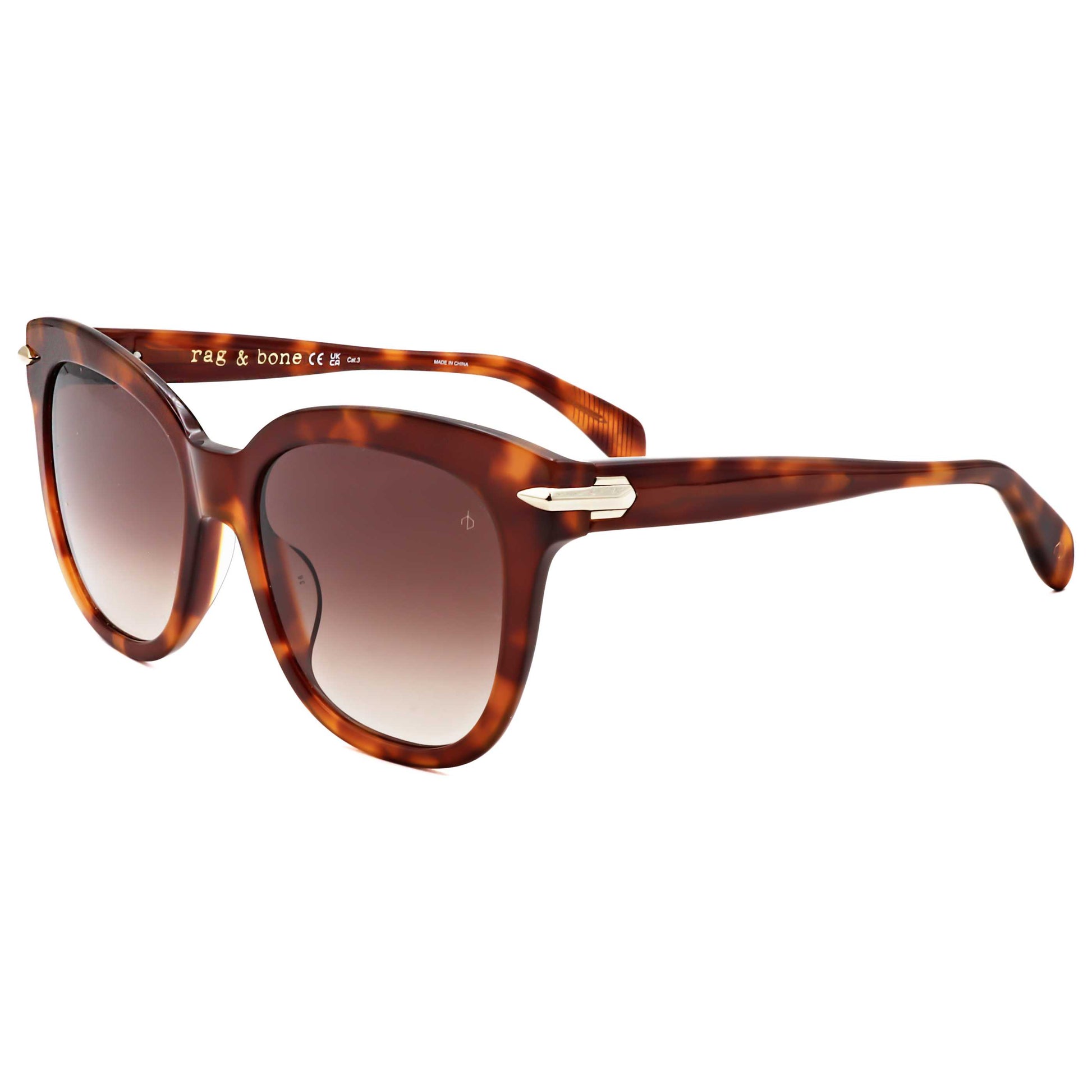 Front view of Rag & Bone Women's Sunglasses RNB1088-G-S-86-55