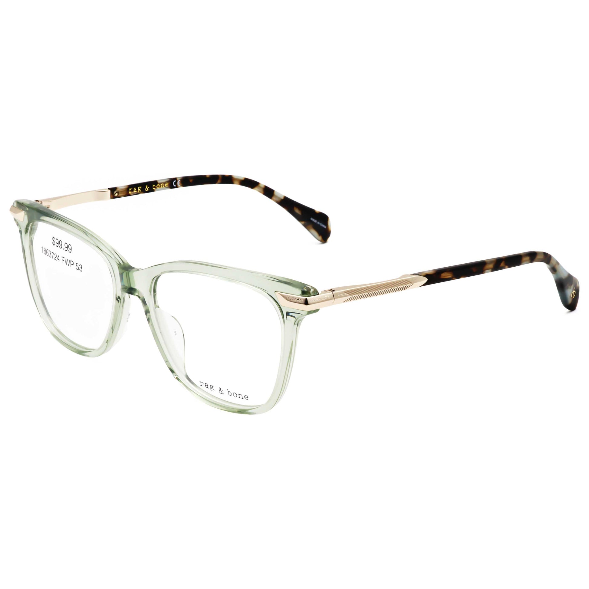 Front view of Rag & Bone Women's Opticals RNB3046-G-1ED-53