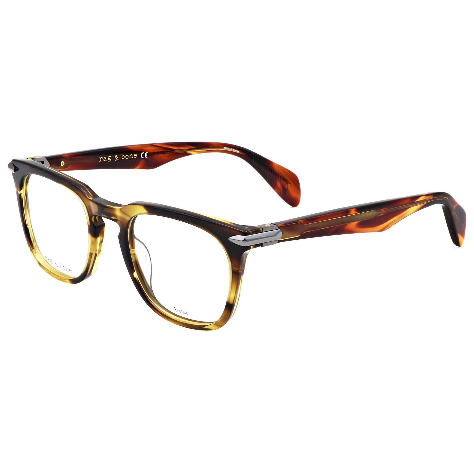 Front view of Rag & Bone Men's Opticals RNB7008-1QA-49