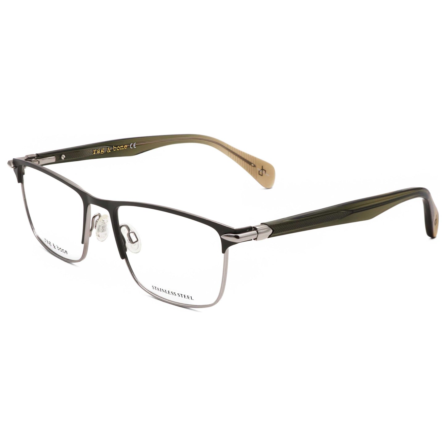 Front view of Rag & Bone Men's Opticals RNB7046-KB7-55