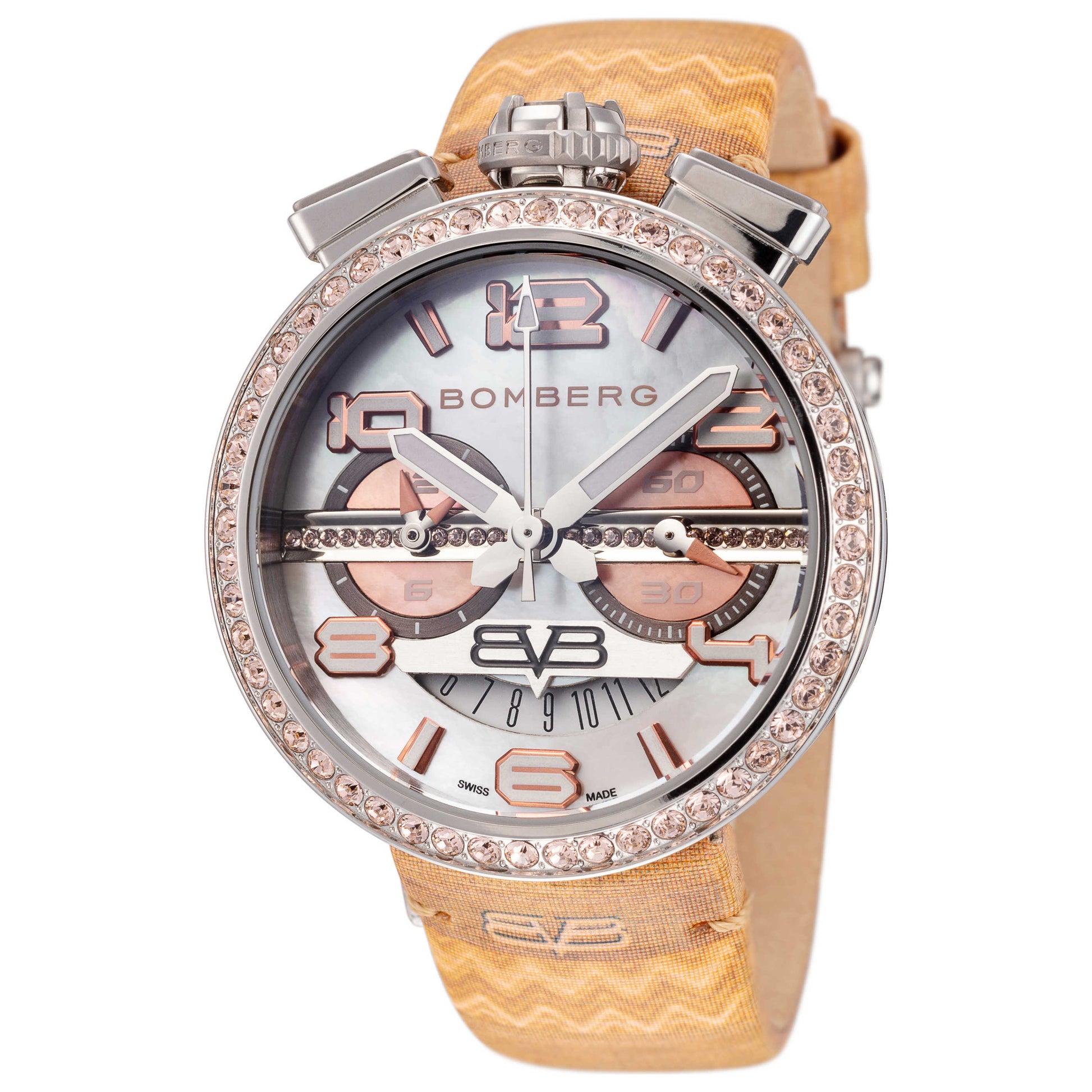 Front view of Bomberg 1968 Women's Quartz Watch RS40CHSS-25B-3