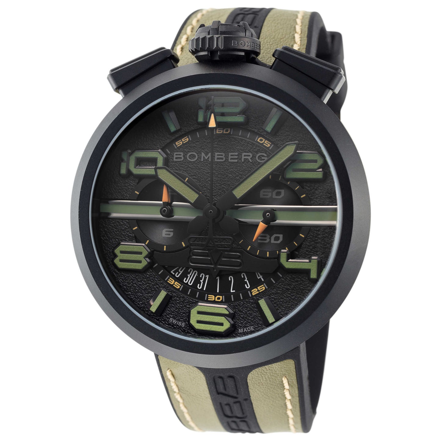 Front view of Bomberg 1968 Men's Quartz Watch RS45CHPBA-41-3