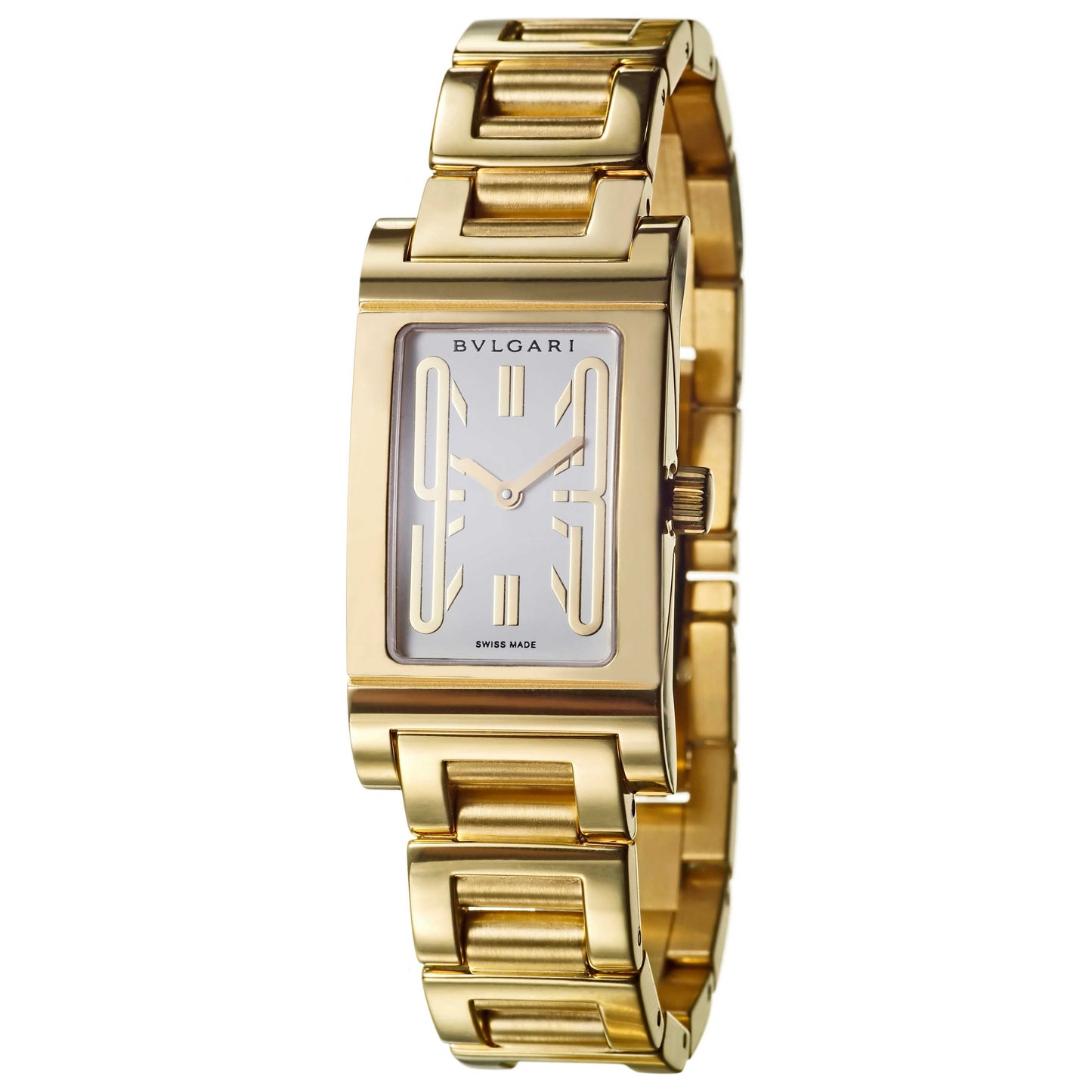 Front view of Bulgari Rettangolo Women's Swiss Quartz (Battery-Powered) Watch RT39GG