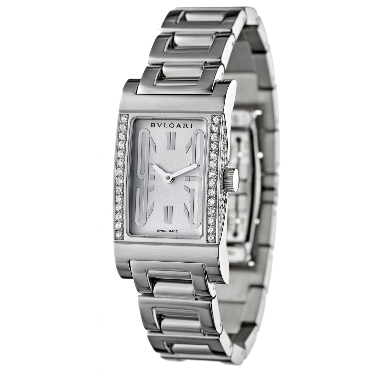 Front view of Bulgari Rettangolo Women's Quartz Watch RTW39GD2G