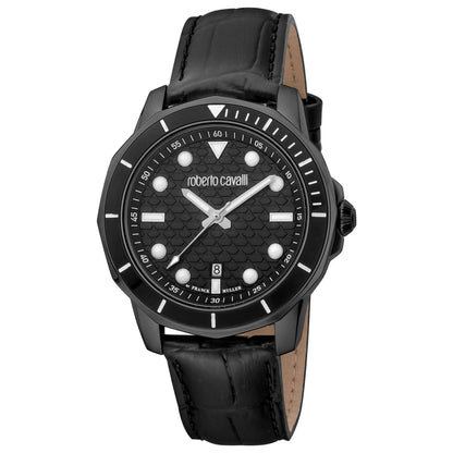 Front view of Roberto Cavalli by Franck Muller Men's Quartz Watch RV1G159L0031