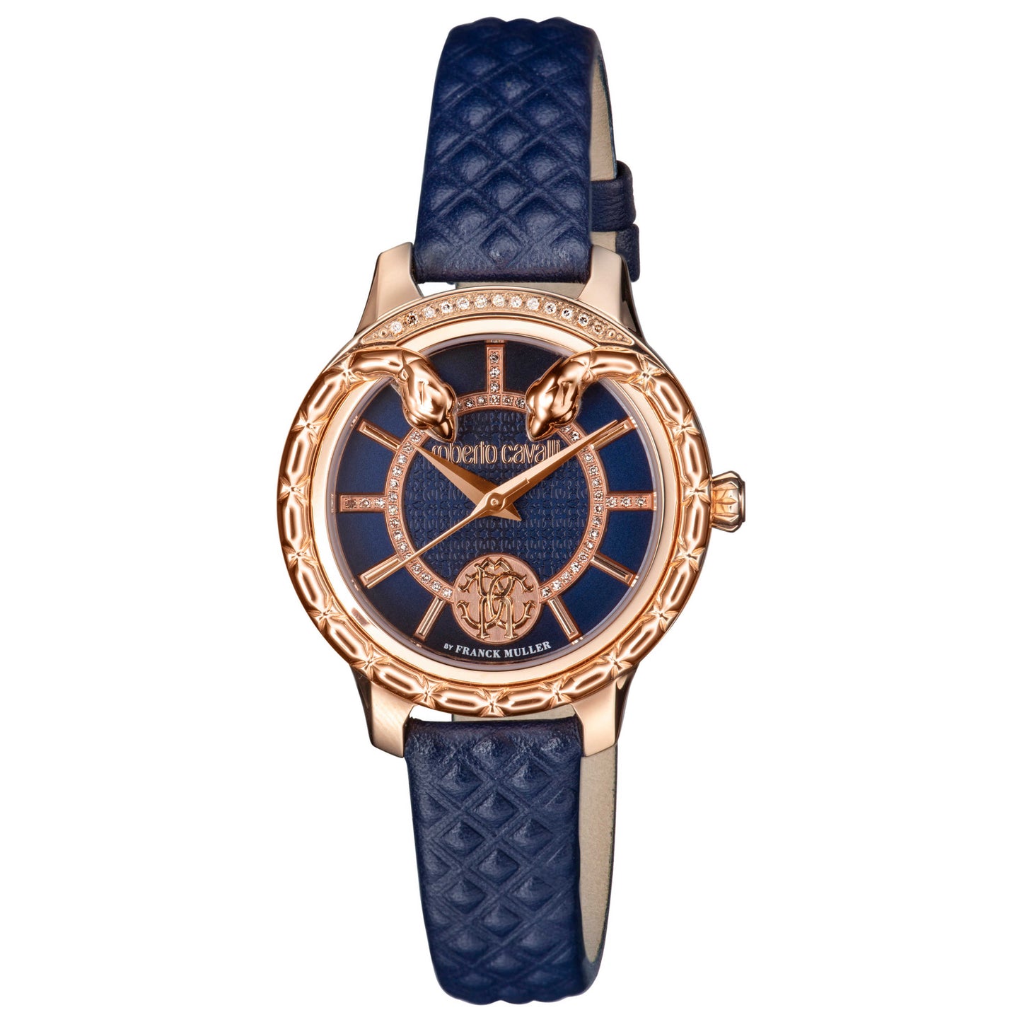 Front view of Roberto Cavalli Serpente Diamond Women's Quartz Watch RV2L025L0026