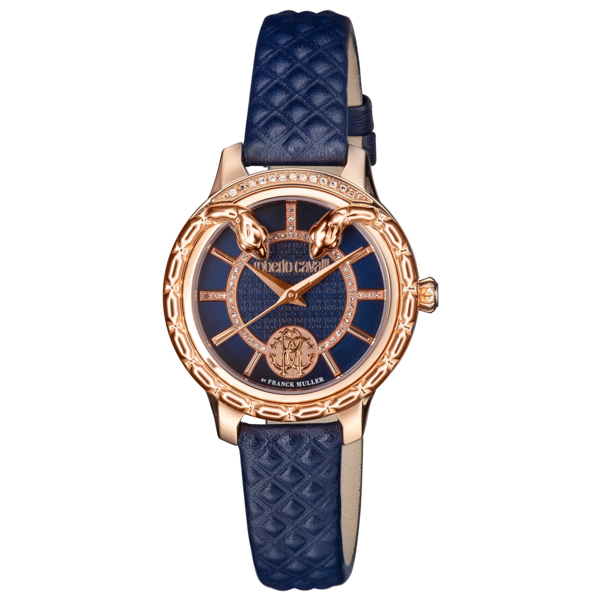 Front view of Roberto Cavalli Serpente Diamond Women's Quartz Watch RV2L025L0026