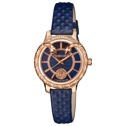 Front view of Roberto Cavalli Serpente Diamond Women's Quartz Watch RV2L025L0026