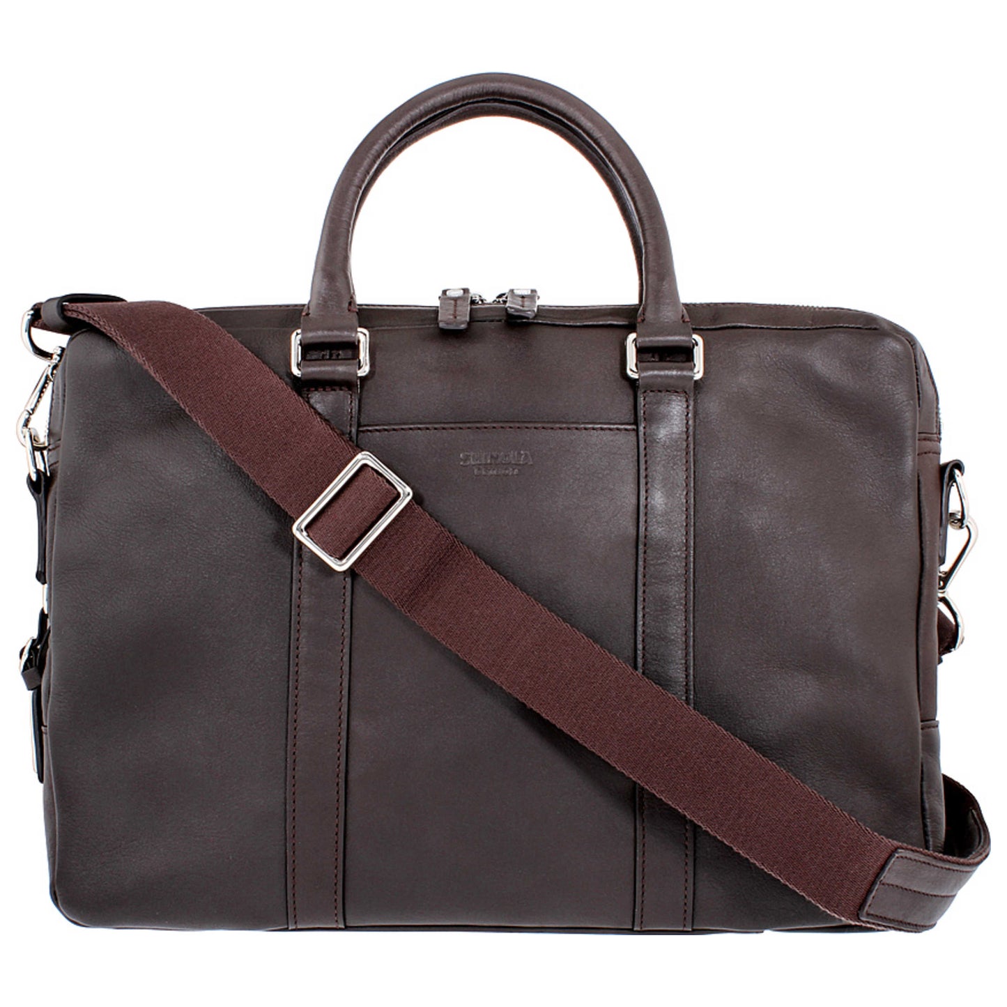Front view of Shinola Classic Men's Handbags S0320033440 deepbrown