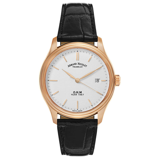 Front view of Armand Nicolet L15 Men's Automatic Watch S780AAA-AS-PI0780NA
