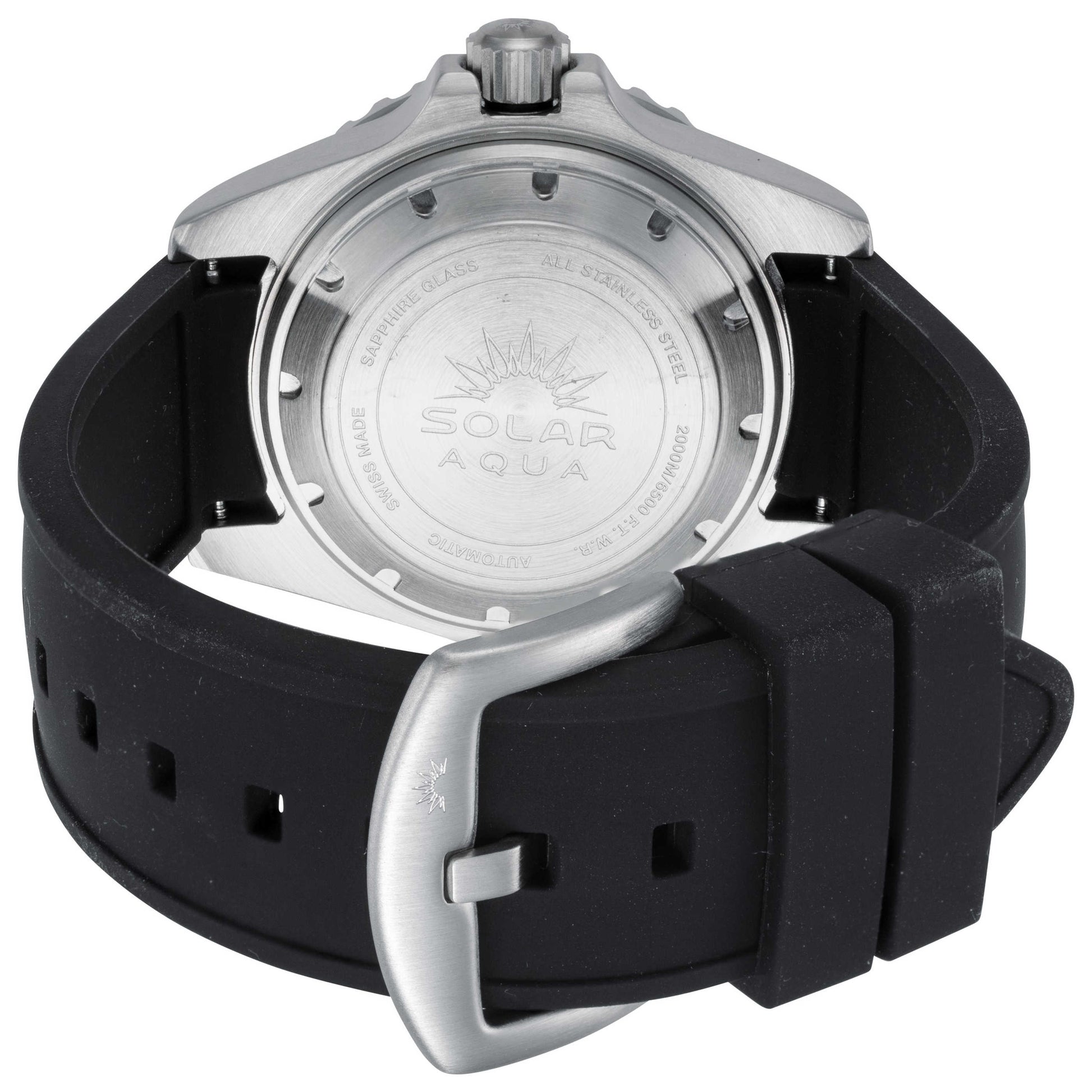 Back view of Solar Aqua 2000M Men's Automatic Watch SA0020.0003