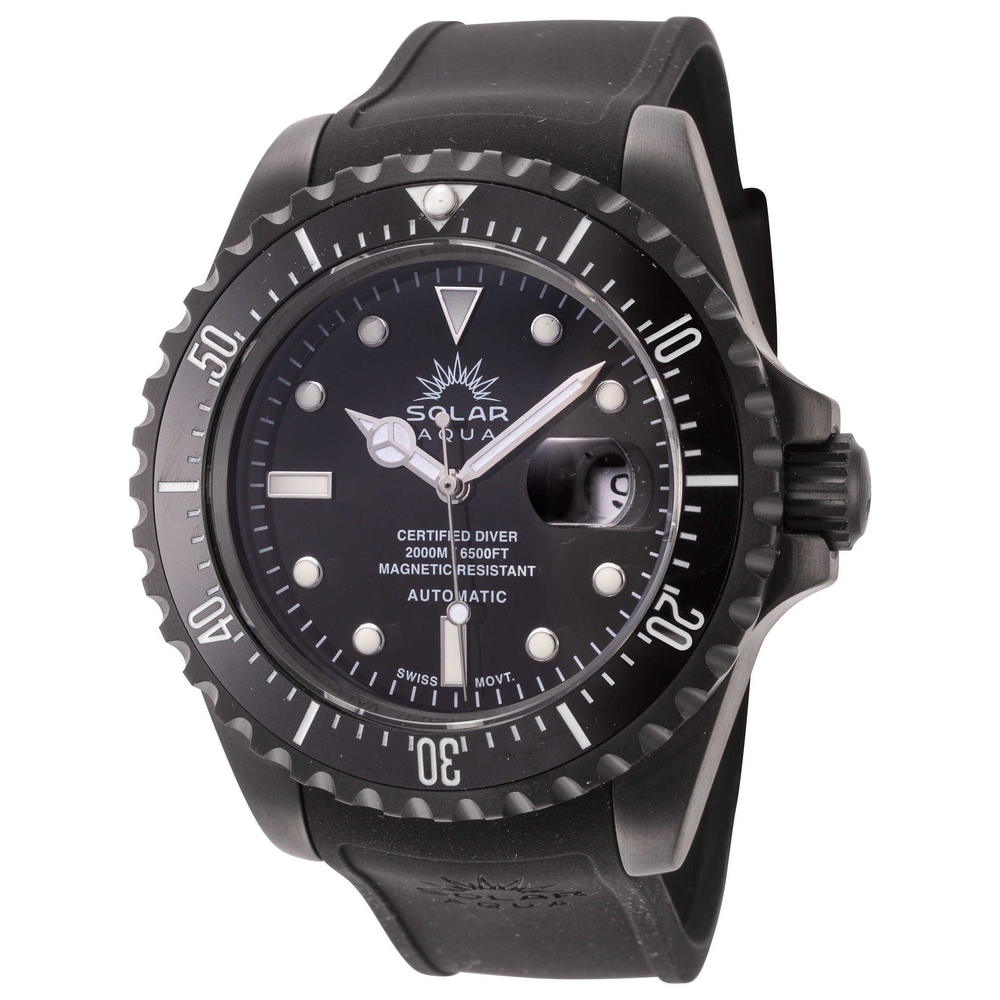 Front view of Solar Aqua Deep Bay Men's Automatic Watch SA0020.0011-1