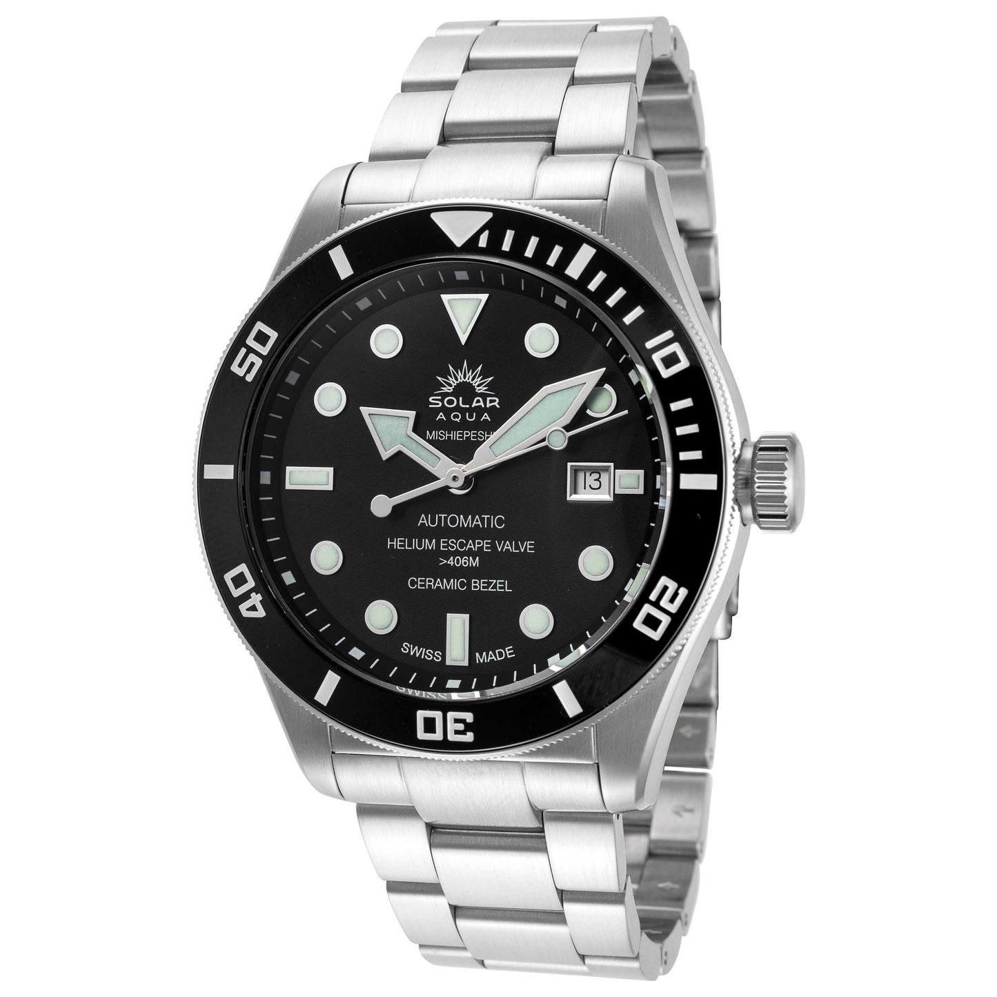 Front view of Solar Aqua Mishiepeshu Men's Automatic Watch SA0021.0001