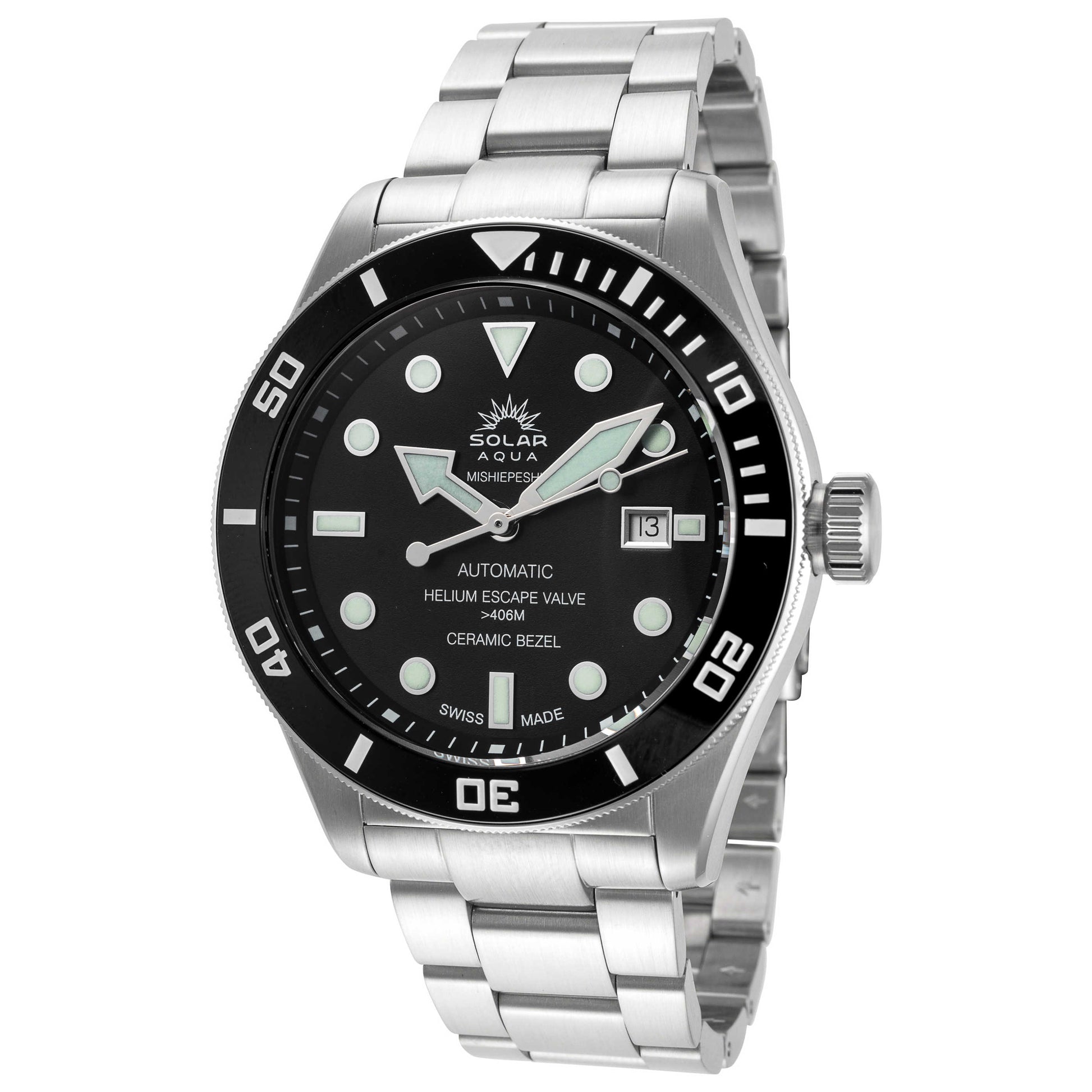 Front view of Solar Aqua Mishiepeshu Men's Automatic Watch SA0021.0001