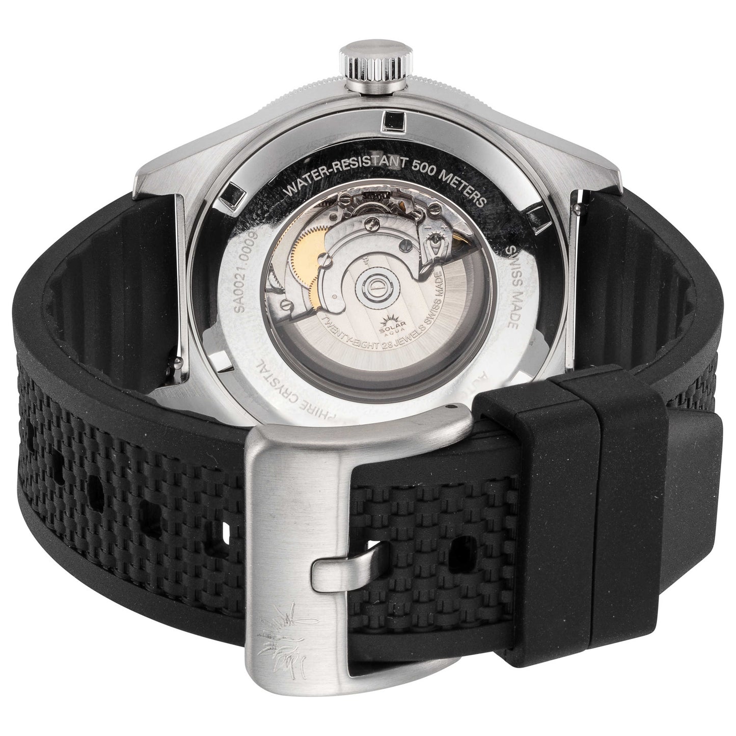 Back view of Solar Aqua Mishiepeshu Men's Automatic Watch SA0021.0009