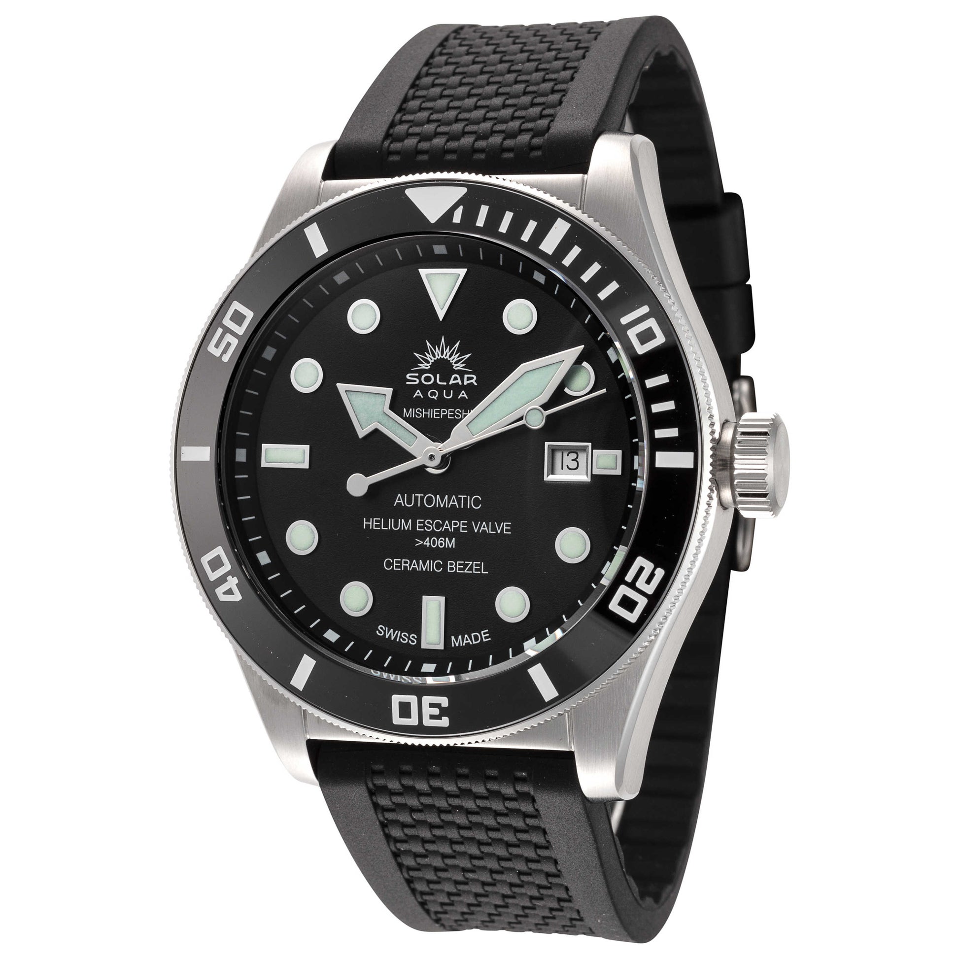 Front view of Solar Aqua Mishiepeshu Men's Automatic Watch SA0021.0009