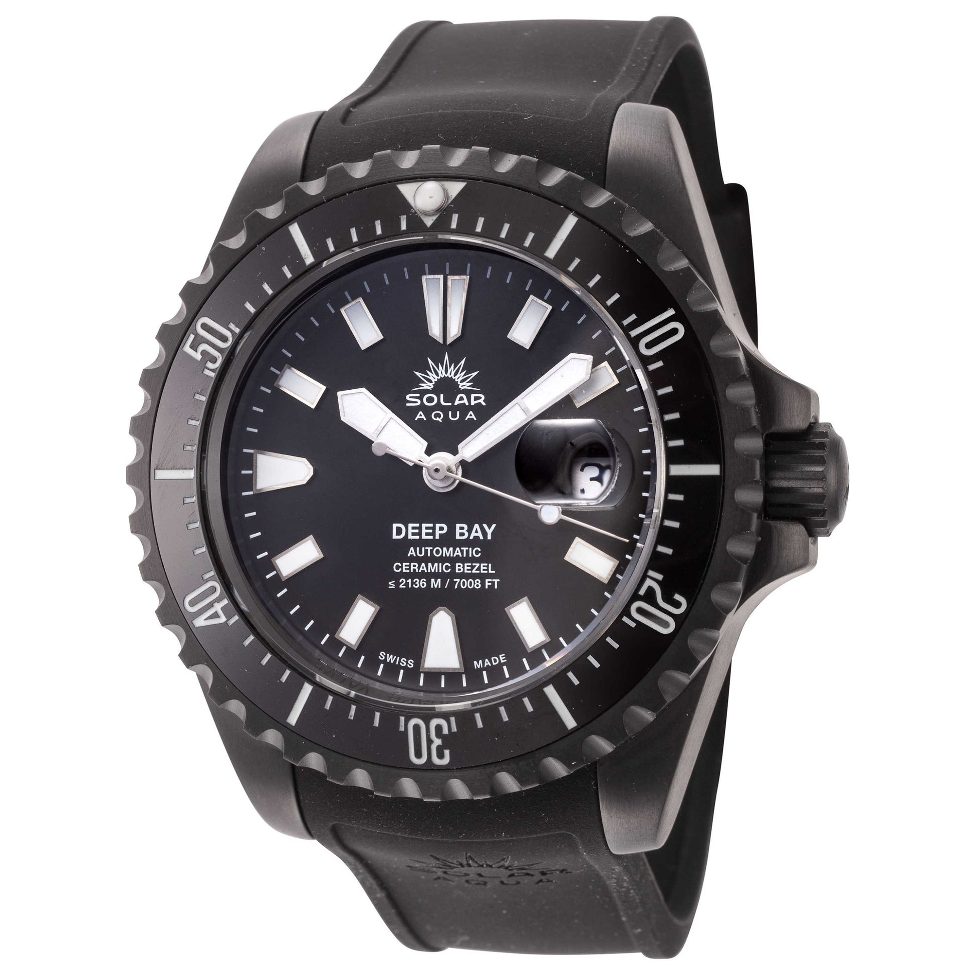 Front view of Solar Aqua Deep Bay Men's Automatic Watch SA0030.0011-1