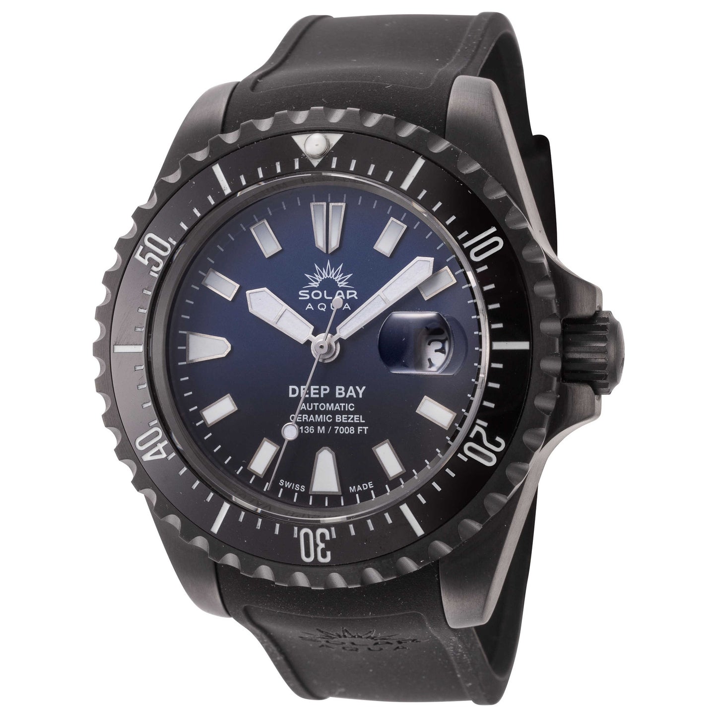 Front view of Solar Aqua Deep Bay Men's Automatic Watch SA0030.0012-1