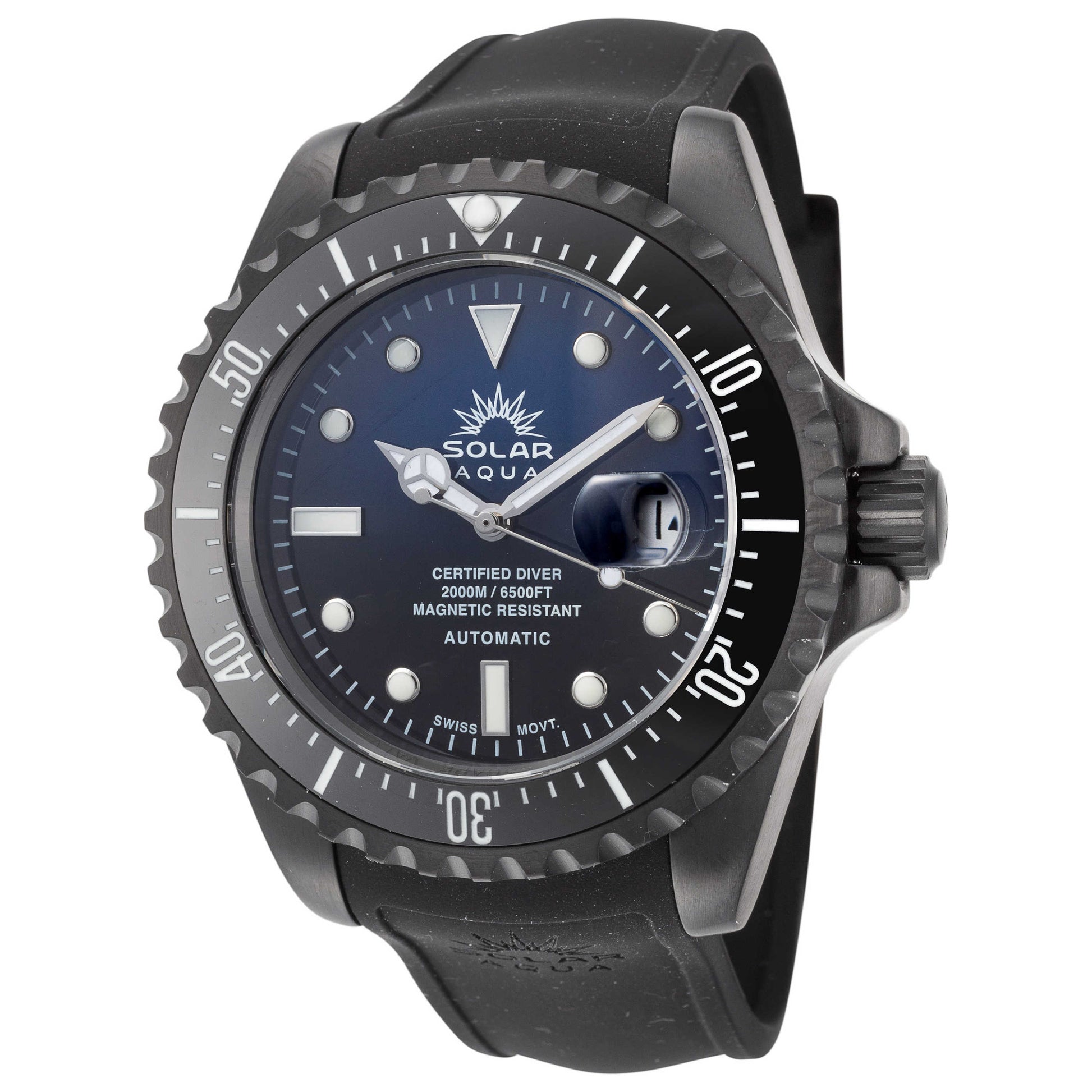 Front view of Solar Aqua 2000M Men's Automatic Watch SA0030.0013