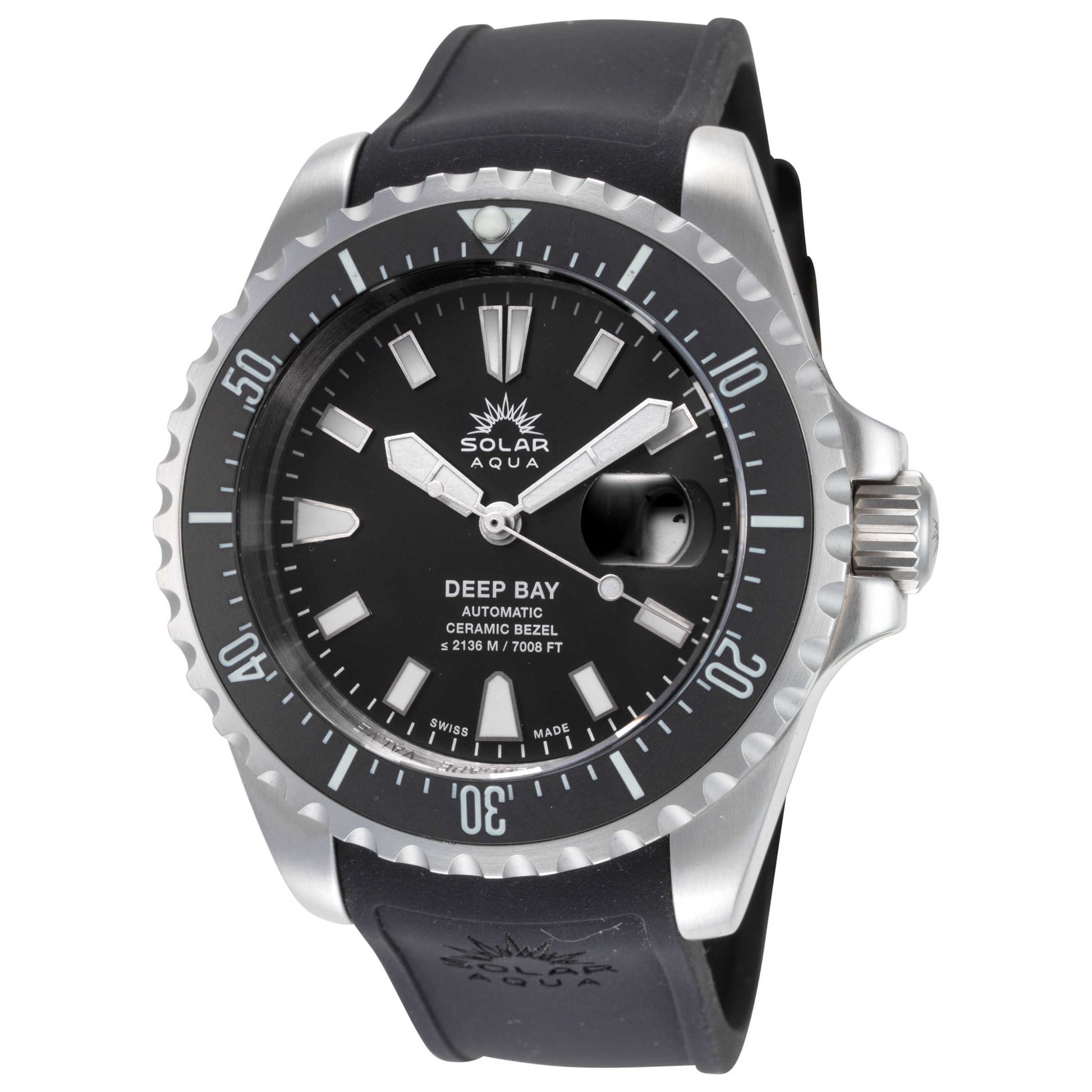 Front view of Solar Aqua Deep Bay Men's Automatic Watch SA0030.0021-1