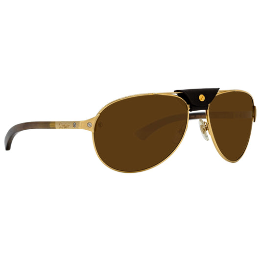 Front view of Cartier Fashion Men's Sunglasses SANTOS-DUMONT-ESW00006-61