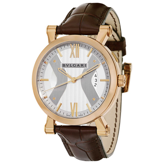 Front view of Bulgari Sotirio Bulgari Men's Automatic Watch SBP42WGLD-125