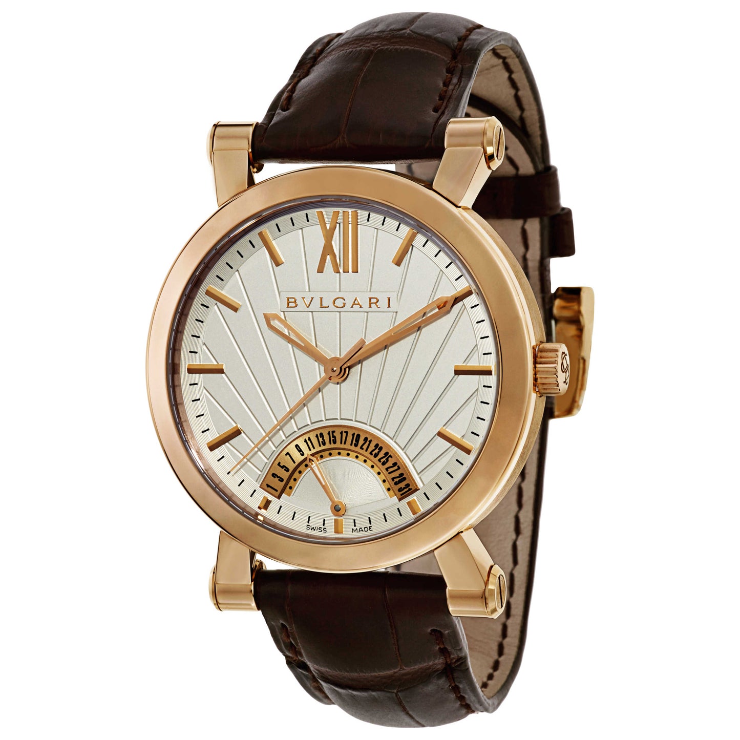 Front view of Bulgari Sotirio Bulgari Men's Automatic Watch SBP42WGLDR