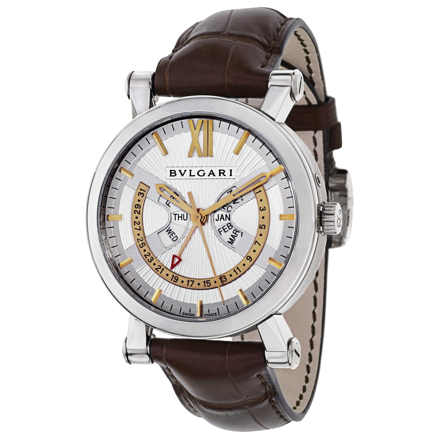 Front view of Bulgari Sotirio Bulgari Men's Automatic Watch SBW42WGLAC