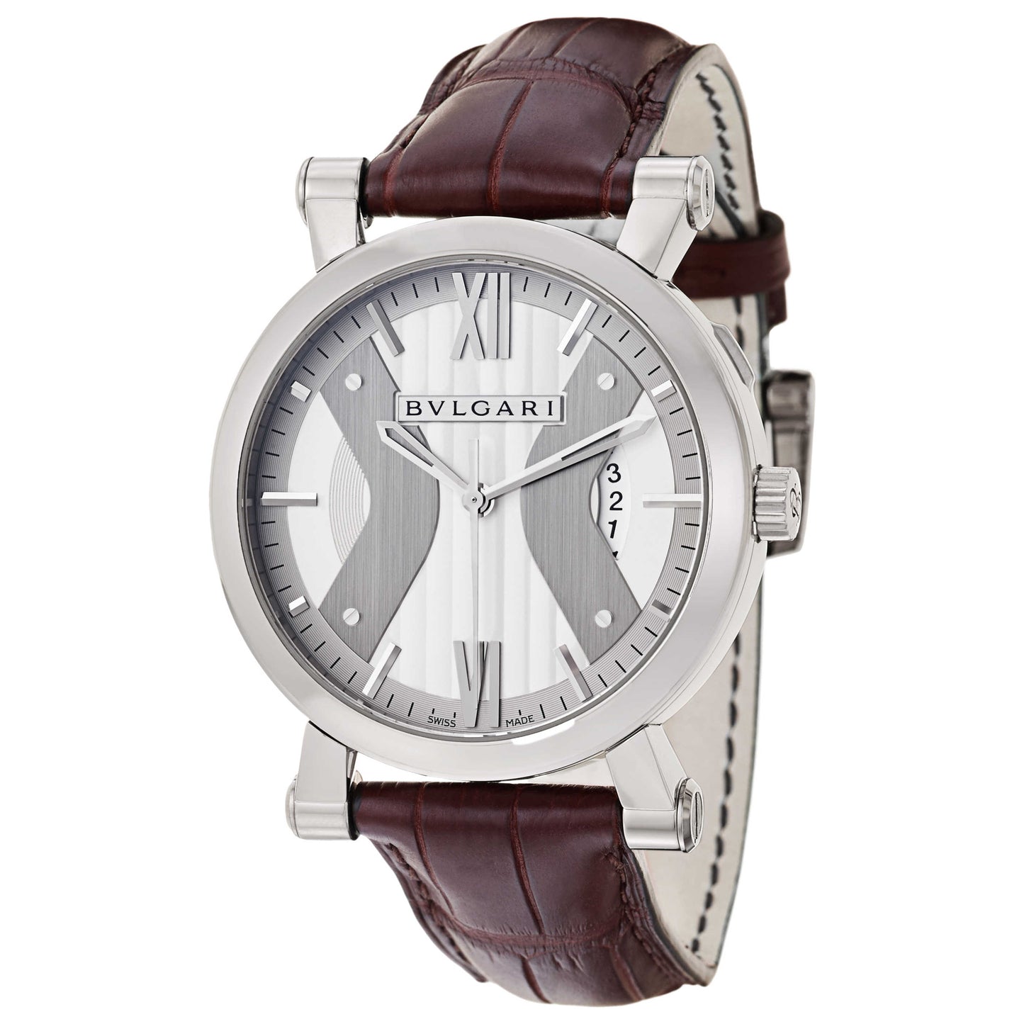 Front view of Bulgari Sotirio Bulgari Men's Automatic Watch SBW42WGLD-125